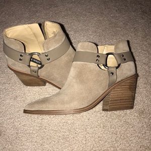 Tan western style booties